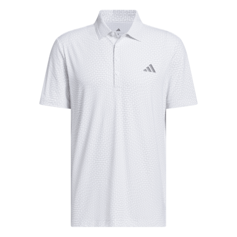 Adidas Ultimate365 Tour Deco Heren Golfpolo Wit Grijs