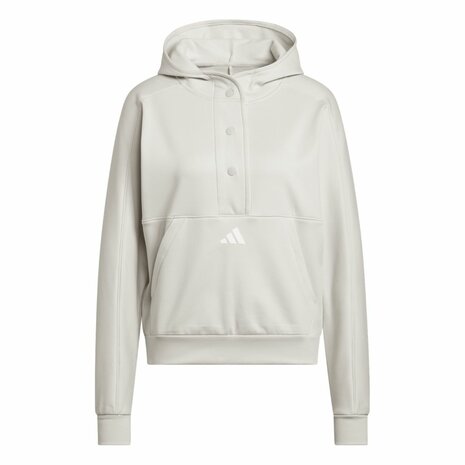 Adidas Beyond The Course Snap Climawarm Loose Hoodie Dames Beige
