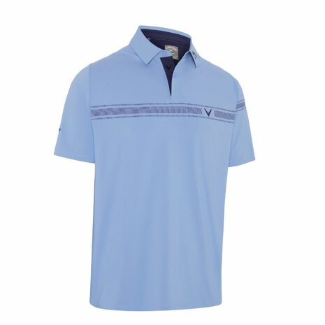 Callaway - Odessey Heren Block Golfpolo Lichtblauw