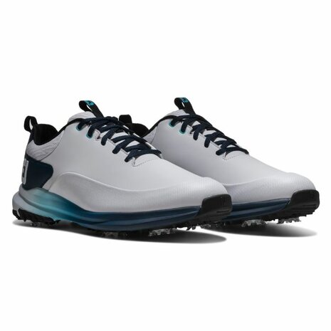 Footjoy Heren Golfschoenen Tour Rival Wit Navy Blauw