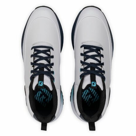 Footjoy Heren Golfschoenen Tour Rival Wit Navy Blauw