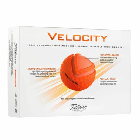 Titleist Velocity Golf Balls Orange 2024