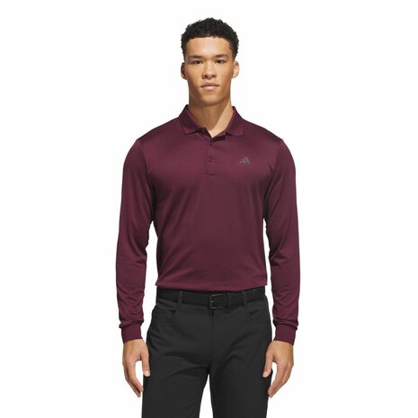 Adidas Langemouw Golfpolo Heren Bordeaux