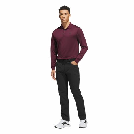 Adidas Langemouw Golfpolo Heren Bordeaux