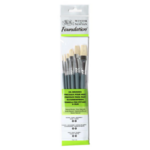 Winsor & Newton Foundation Short Handle Olieverf Kwasten Set van 6