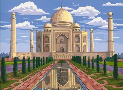 Schilderen op nummer Taj Mahal India PL110