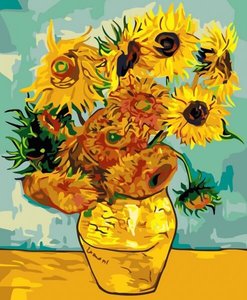 Painting by numbers Flowers van Gogh