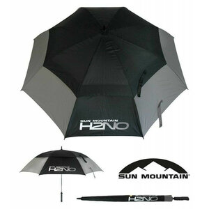 Sun Mountain H2NO Dual Canopy Golf Umbrella Black Charcoal