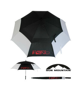 Sun Mountain H2NO Dual Canopy Golf Umbrella White Black