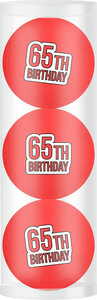 Golfbälle-Geschenkset 65. Geburtstag Rot