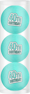 Golf Balls Gift Set 40th Birthday Blue