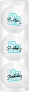 Golfbälle-Geschenkset 50.Geburtstag Abraham