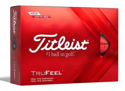 Golf balls Titleist TruFeel Matte Red