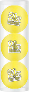 Golf Balls Gift Set 21st Birthday Yellow