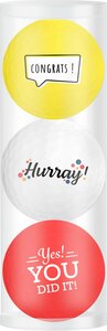 Golf Balls Gift Set Yes You Did It! - Hurray - Congrats!
