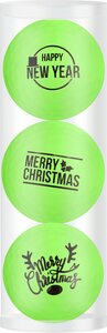 Golf Balls Gift Set Merry Christmas-Happy Newyear Green