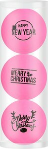 Golfbälle-Geschenkset Merry Christmas-Happy Newyear Rosa