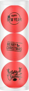 Golfbälle-Geschenkset Merry Christmas-Happy Newyear Red