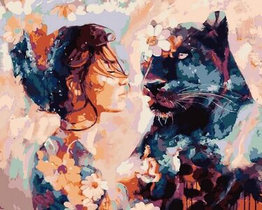 Paint by Numbers Woman with Panther