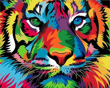 Paint by numbers Tiger