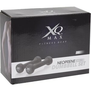 XQ Max Neoprene Dumbell Set 2 x 1kg  BLAUW