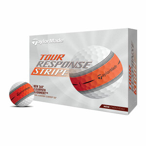Taylormade TM24 Tour Response Stripe Golfbälle Weiß Orange