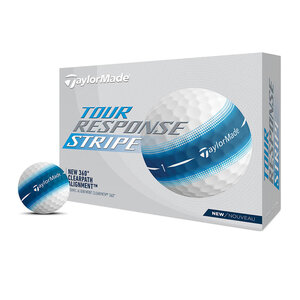 Taylormade TM24 Tour Response Stripe Golfbälle Weiß Blau