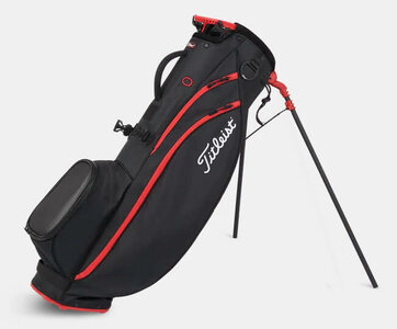 Titleist Players 4 Carbon-S Standbag Schwarz Rot
