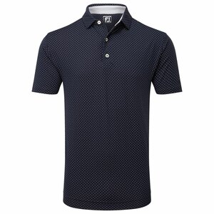 Footjoy Lisle Dot Herren-Poloshirt, Marineblau