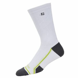 Footjoy Men's Golf Socks Tech D.R.Y. Crew White 39-46