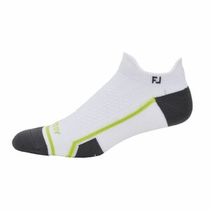 Footjoy Men's Golf Socks Tech D.R.Y. Roll Tab White 39-46