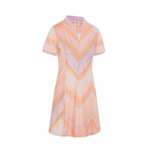 Callaway Women's Golf Dress Stripe Print Papaya