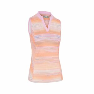 Sleeveless Women's Callaway Golf Polo Striped Print Chevron Placket