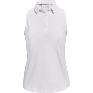 Under Armour Zinger Sleeveless Golf Polo White