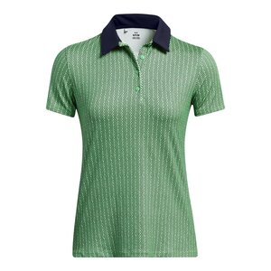 Women's Golf Polo Under Armor Playoff Ace Polo-Matrix Green Navy