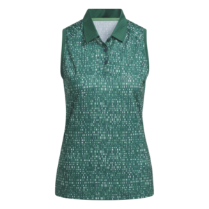 Adidas W UlT Bedrucktes ärmelloses Damen-Poloshirt Grün
