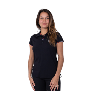 Chiberta Bring Dames Golfpolo Zwart Maat M