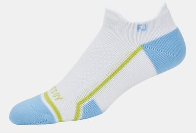 Footjoy Tech D.R.Y. Roll Tab Ladies White Turquoise Lime 37-40