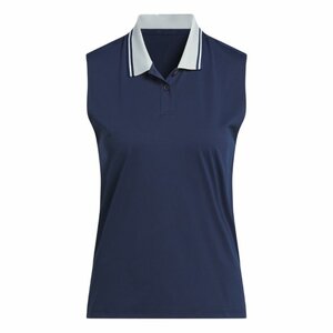 Adidas W BTC Twisknit Sleeveless Women's Golf Polo Navy