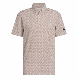 Adidas Men's Golf Polo Go To Stripe Bordeaux Beige