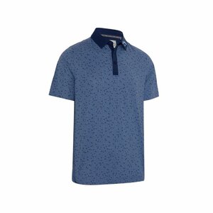 Callaway Heren Golfpolo Trademark All Over Chev Peacoat Maat M