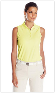 Greg Norman Pro Tek Pique Ladies Sleeveless Polo Yellow
