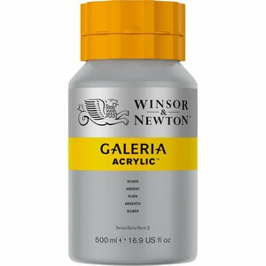 Galeria 617 Acrylic Paint Metallic Silver 500ml