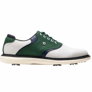 Footjoy Men's Golf Shoes Traditions White Green Navy