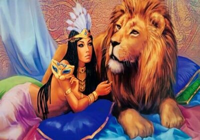 Schilderen op nummer - Set Lion Lady