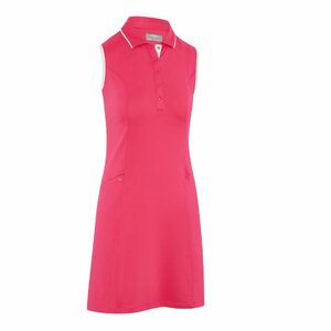Callaway Dames Golf Jurk Solid Mouwloos Fuchia Maat M