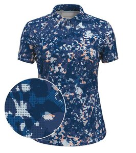 Under Armour Playoff 3.0 bedrucktes Damen-Poloshirt Tech Blue – Nimbus Blue Small