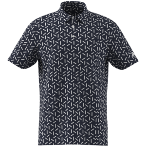 Adidas Ultimate Mesh Golfpolo für Herren mit Print, Marineblau/Weiß