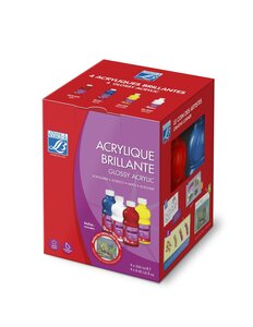 Lefranc & Bourgeois Acrylique Brilliante 4-delige Verf Set