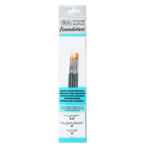 Winsor & Newton Foundation Aquarell-Pinselset mit 4